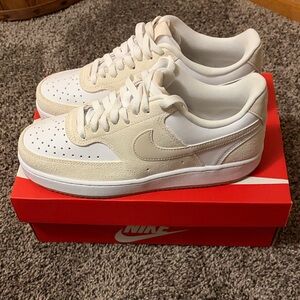 Nike Beige and White Sneakers